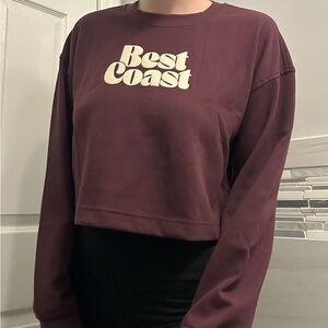 Old Navy Burgundy Graphic Sweatshirt